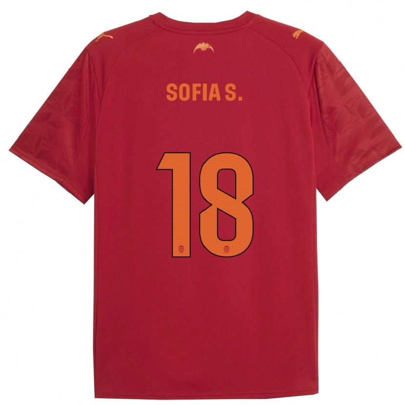 Danxen Kinder Sofia Silva #18 Rot Orange Auswärtstrikot Trikot 2025/26 T-Shirt