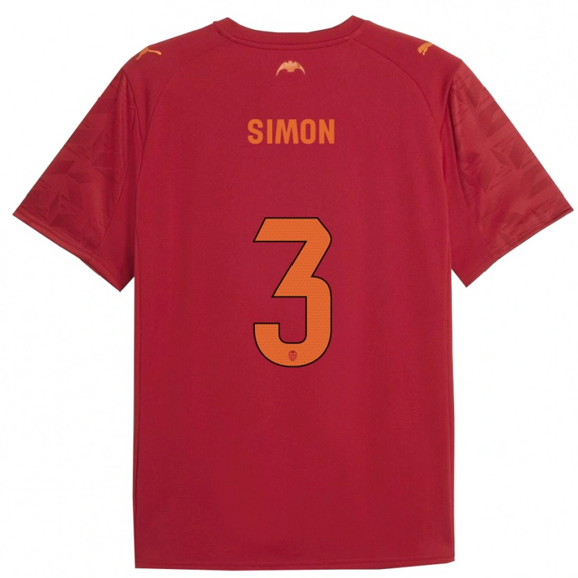 Danxen Kinder Bénédicte Simon #3 Rot Orange Auswärtstrikot Trikot 2025/26 T-Shirt