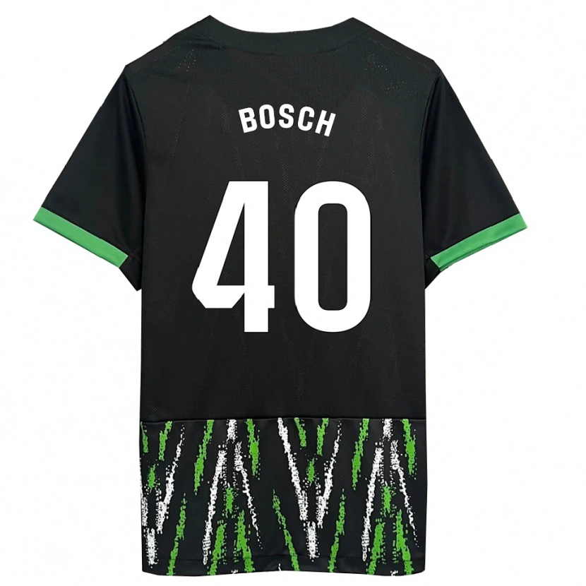 Danxen Kinder Owen Bosch #40 Schwarz Grün Auswärtstrikot Trikot 2025/26 T-Shirt