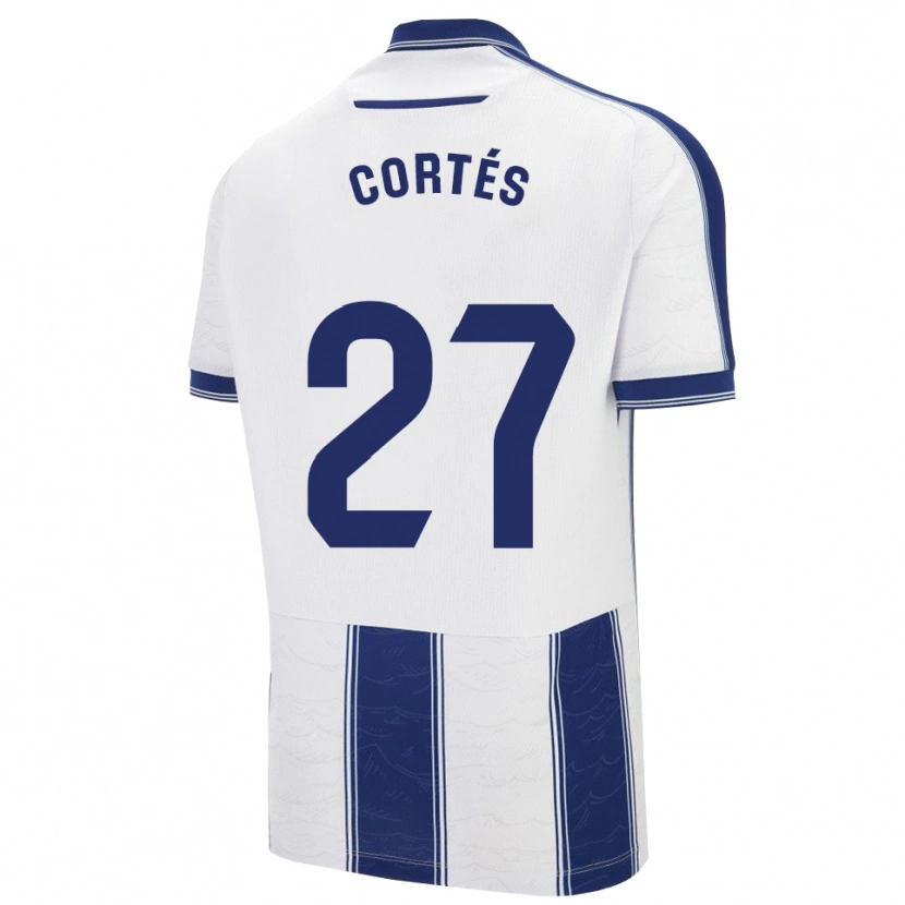 Danxen Kinder Paco Cortés #27 Marine Weiß Auswärtstrikot Trikot 2025/26 T-Shirt