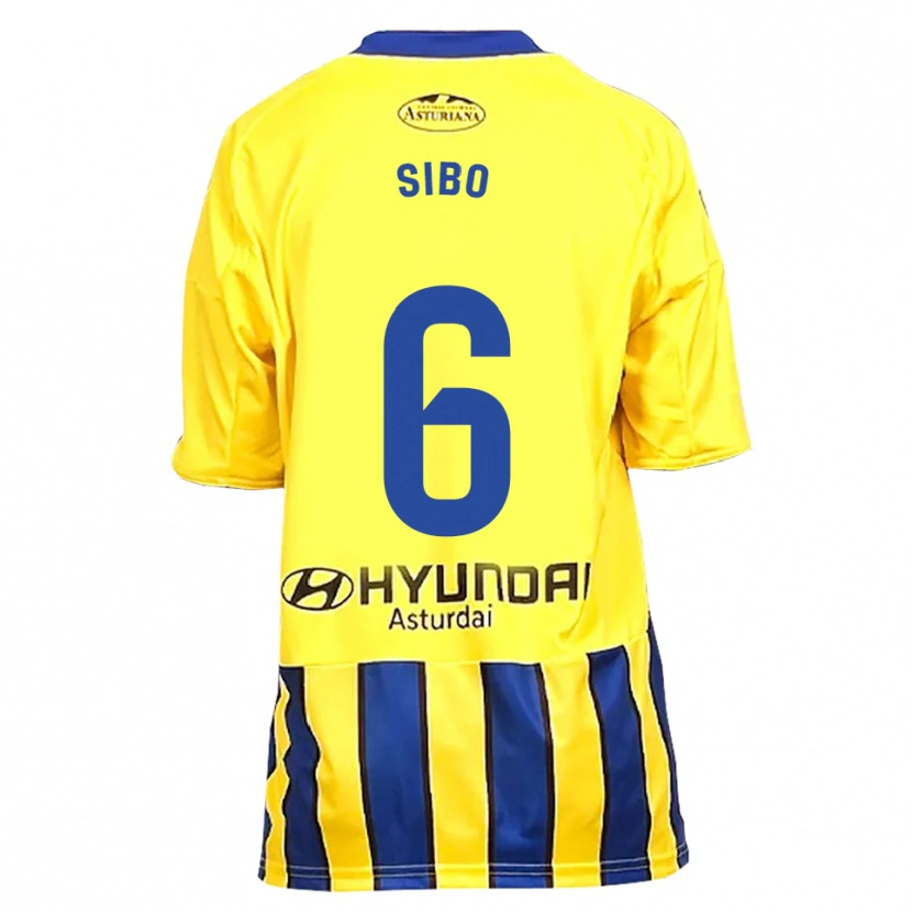 Danxen Kinder Kwasi Sibo #6 Gelb Blau Auswärtstrikot Trikot 2025/26 T-Shirt