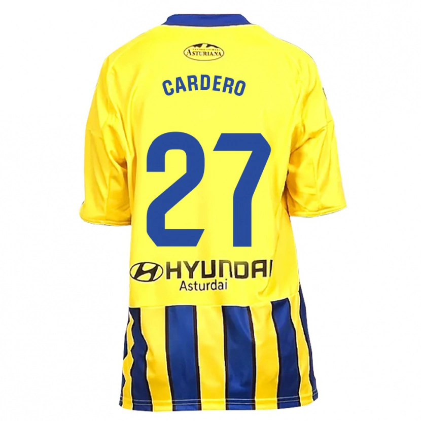 Danxen Kinder Álex Cardero #27 Gelb Blau Auswärtstrikot Trikot 2025/26 T-Shirt