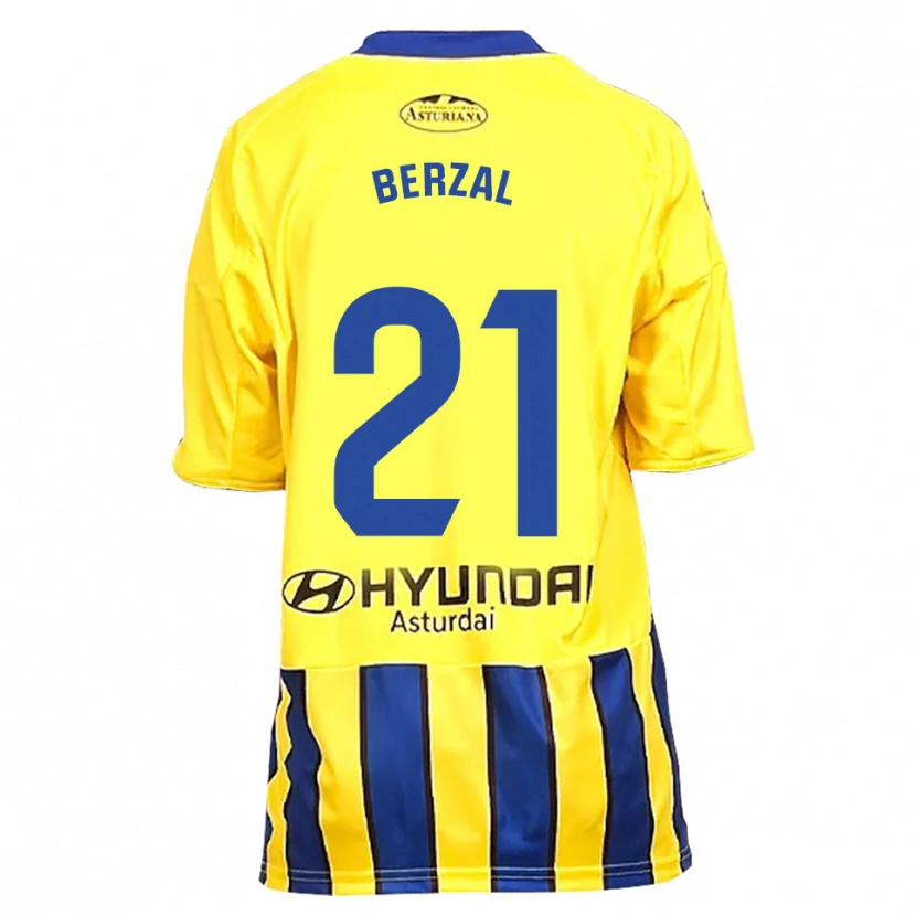 Danxen Kinder Guille Berzal #21 Gelb Blau Auswärtstrikot Trikot 2025/26 T-Shirt