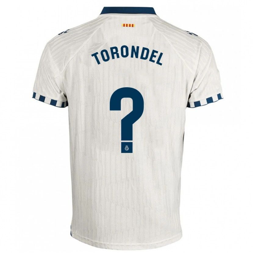 Danxen Kinder Aitor Torondel #0 Weiß Blau Auswärtstrikot Trikot 2025/26 T-Shirt