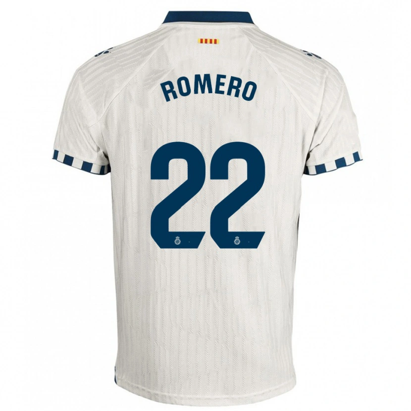 Danxen Kinder Carlos Romero #22 Weiß Blau Auswärtstrikot Trikot 2025/26 T-Shirt