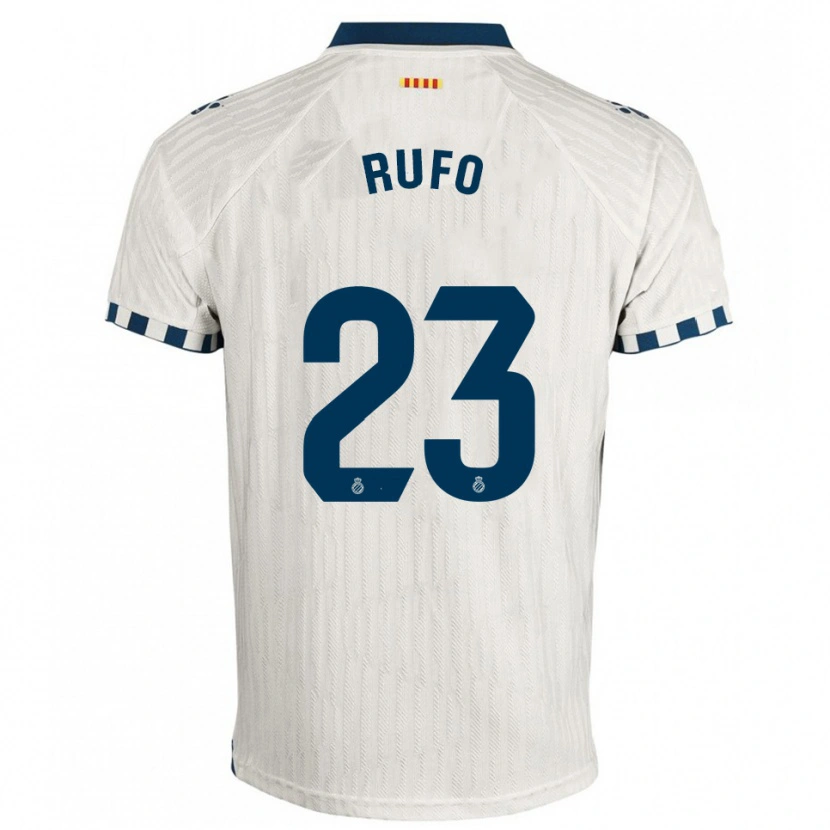 Danxen Kinder Xavi Rufo #23 Weiß Blau Auswärtstrikot Trikot 2025/26 T-Shirt