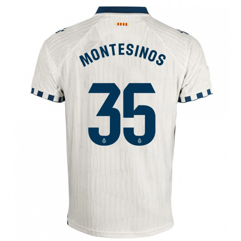 Danxen Kinder Pol Montesinos #35 Weiß Blau Auswärtstrikot Trikot 2025/26 T-Shirt
