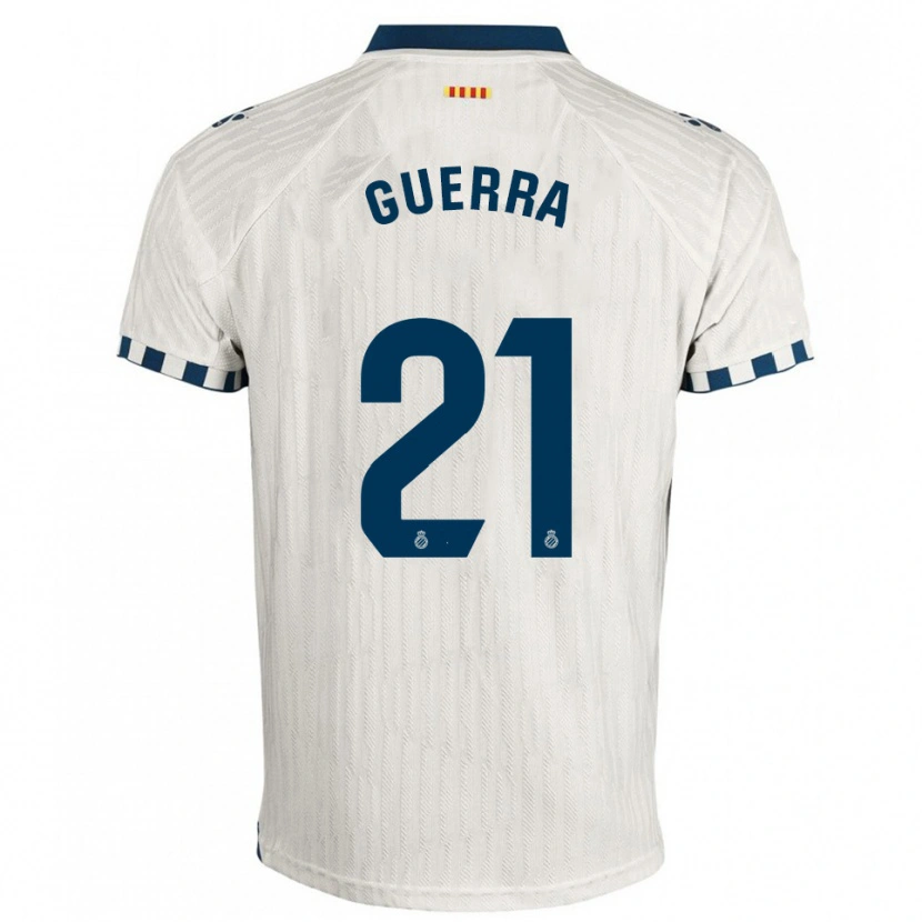 Danxen Kinder Julia Guerra Peiró #21 Weiß Blau Auswärtstrikot Trikot 2025/26 T-Shirt