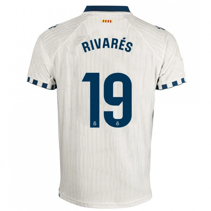 Danxen Kinder Sergio Rivarés #19 Weiß Blau Auswärtstrikot Trikot 2025/26 T-Shirt