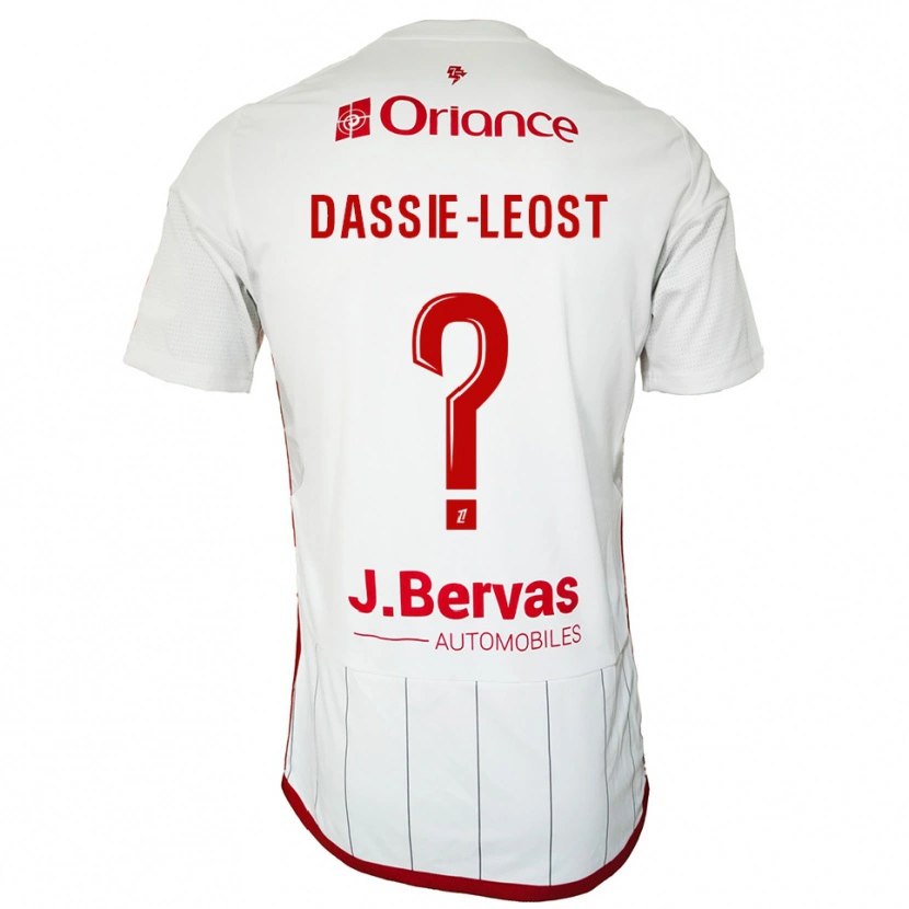 Danxen Kinder Leila Dassie-Leost #0 Weiß Rot Auswärtstrikot Trikot 2025/26 T-Shirt