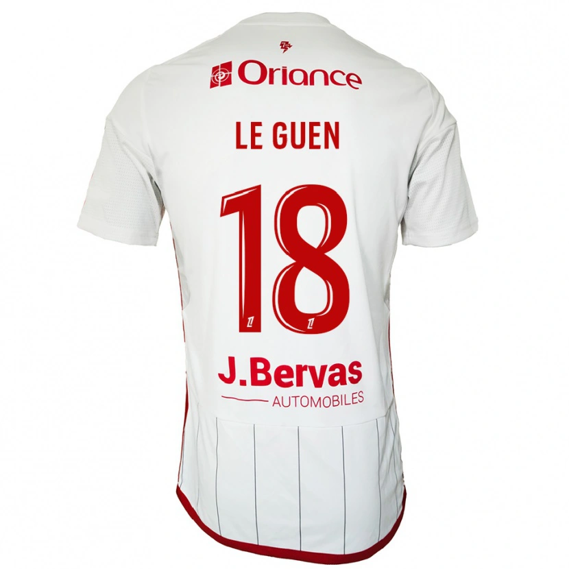Danxen Kinder Raphaël Le Guen #18 Weiß Rot Auswärtstrikot Trikot 2025/26 T-Shirt