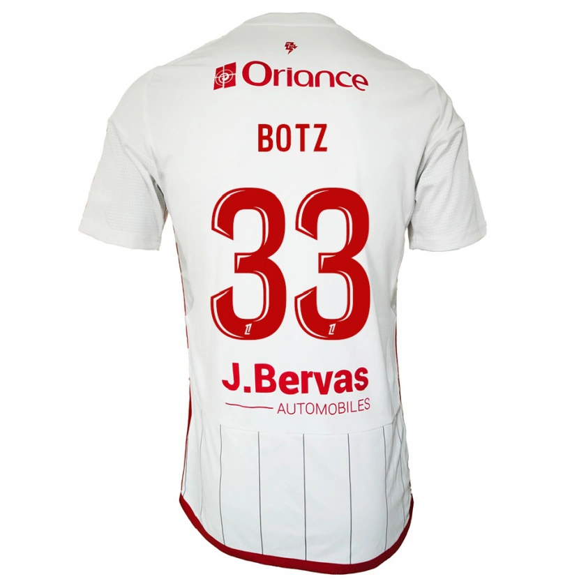 Danxen Kinder Léo Botz #33 Weiß Rot Auswärtstrikot Trikot 2025/26 T-Shirt
