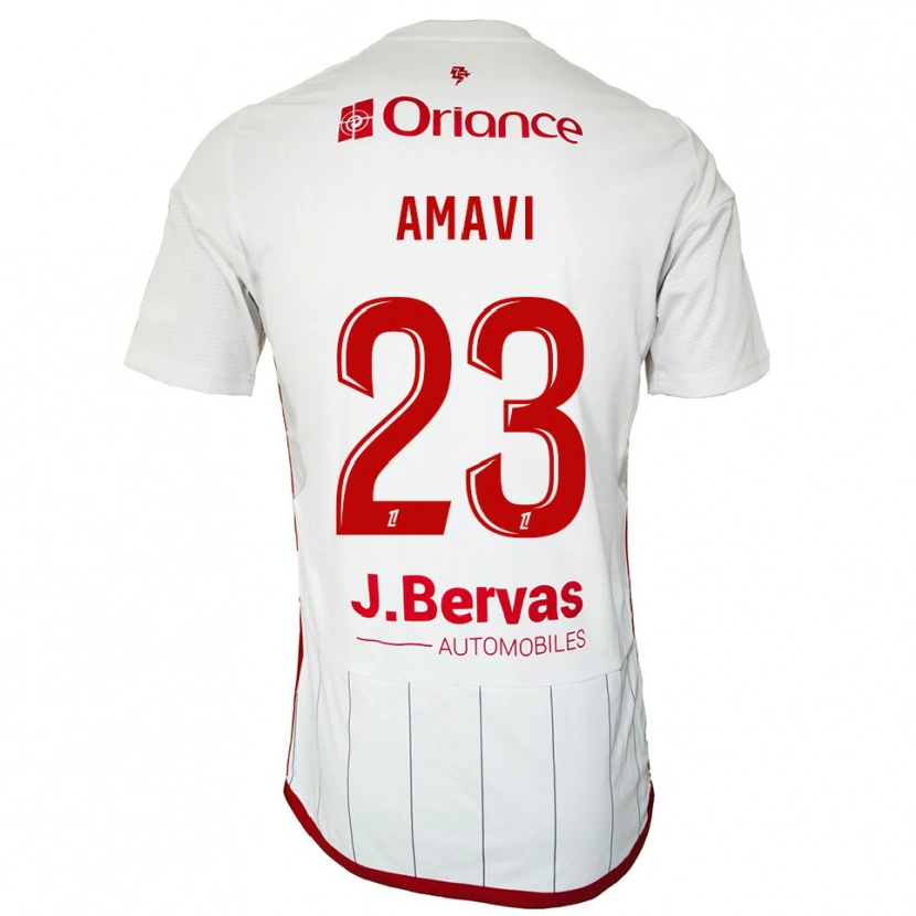 Danxen Kinder Jordan Amavi #23 Weiß Rot Auswärtstrikot Trikot 2025/26 T-Shirt