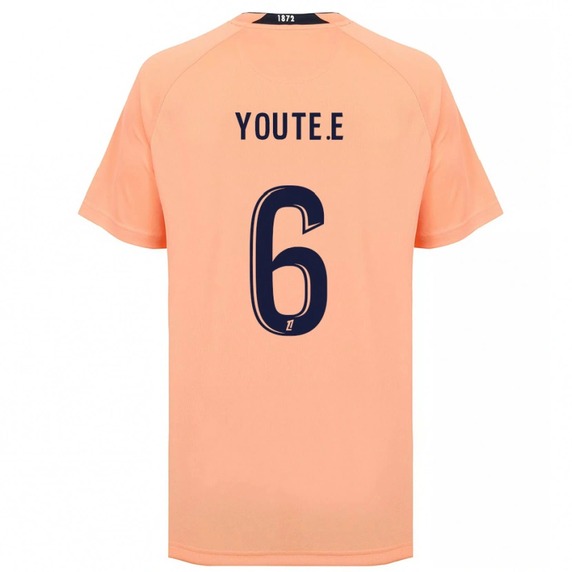 Danxen Kinder Étienne Youté Kinkoué #6 Orange Marineblau Auswärtstrikot Trikot 2025/26 T-Shirt