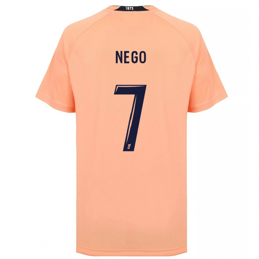 Danxen Kinder Loïc Nego #7 Orange Marineblau Auswärtstrikot Trikot 2025/26 T-Shirt