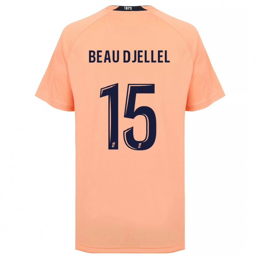 Danxen Kinder Yanis Beau Djellel #15 Orange Marineblau Auswärtstrikot Trikot 2025/26 T-Shirt