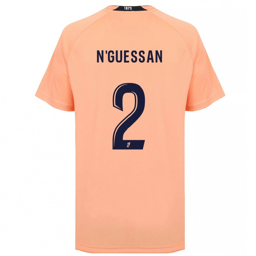 Danxen Kinder Jean-Baptiste N'guessan #2 Orange Marineblau Auswärtstrikot Trikot 2025/26 T-Shirt