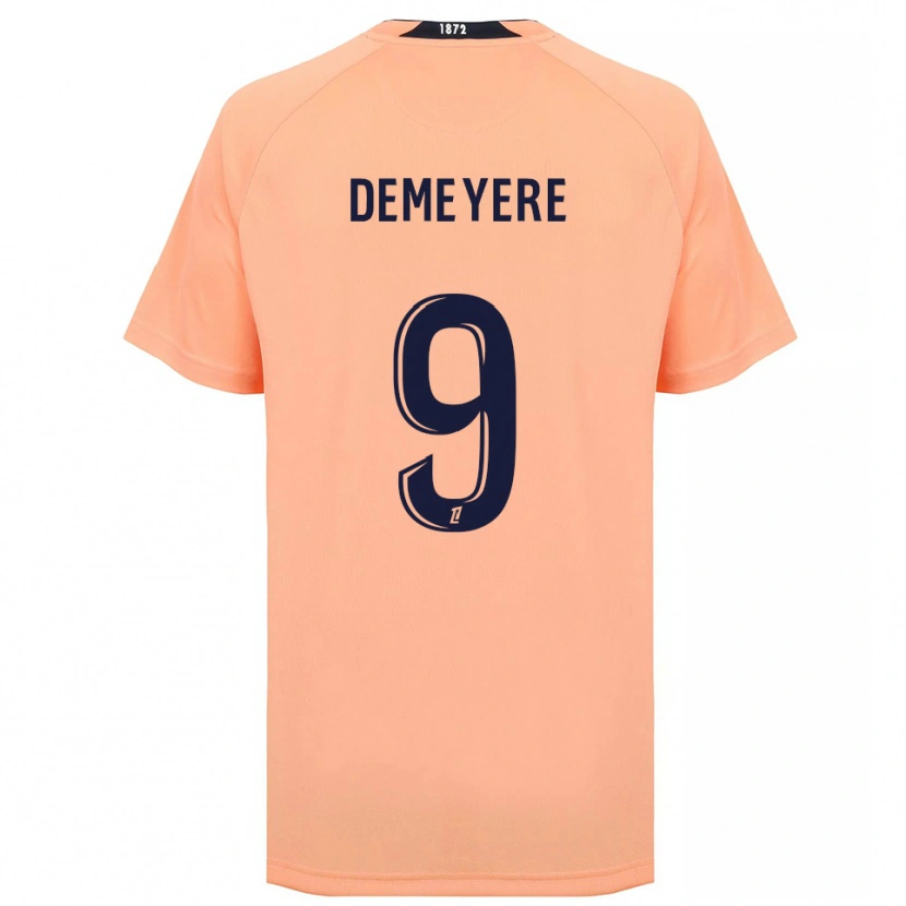 Danxen Kinder Silke Demeyere #9 Orange Marineblau Auswärtstrikot Trikot 2025/26 T-Shirt