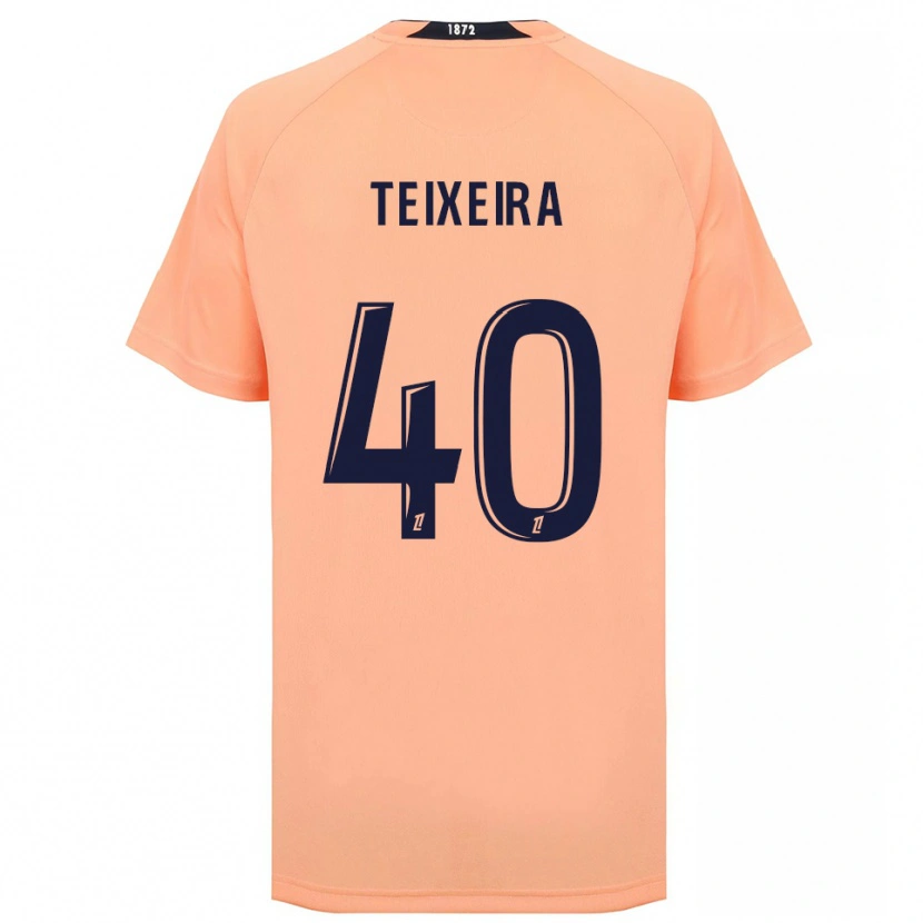 Danxen Kinder Alex Teixeira #40 Orange Marineblau Auswärtstrikot Trikot 2025/26 T-Shirt