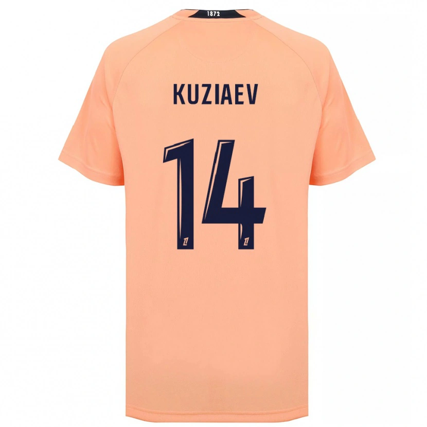 Danxen Kinder Daler Kuzyaev #14 Orange Marineblau Auswärtstrikot Trikot 2025/26 T-Shirt