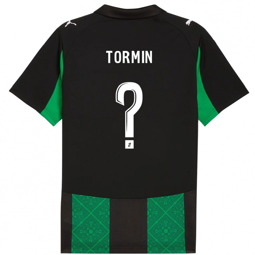 Danxen Kinder Sean Tormin #0 Schwarz Grün Auswärtstrikot Trikot 2025/26 T-Shirt