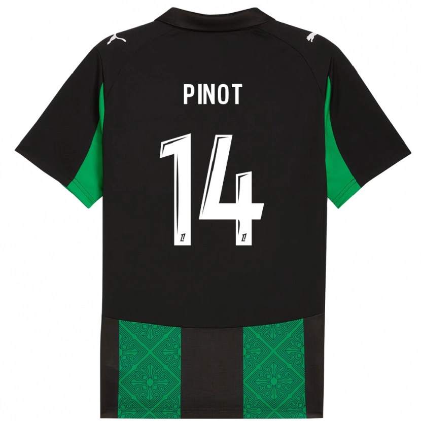 Danxen Kinder Laurine Pinot #14 Schwarz Grün Auswärtstrikot Trikot 2025/26 T-Shirt