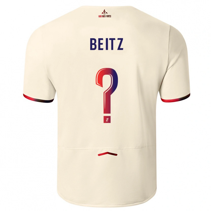 Danxen Kinder Taylor Beitz #0 Cremeweiß Rot Auswärtstrikot Trikot 2025/26 T-Shirt