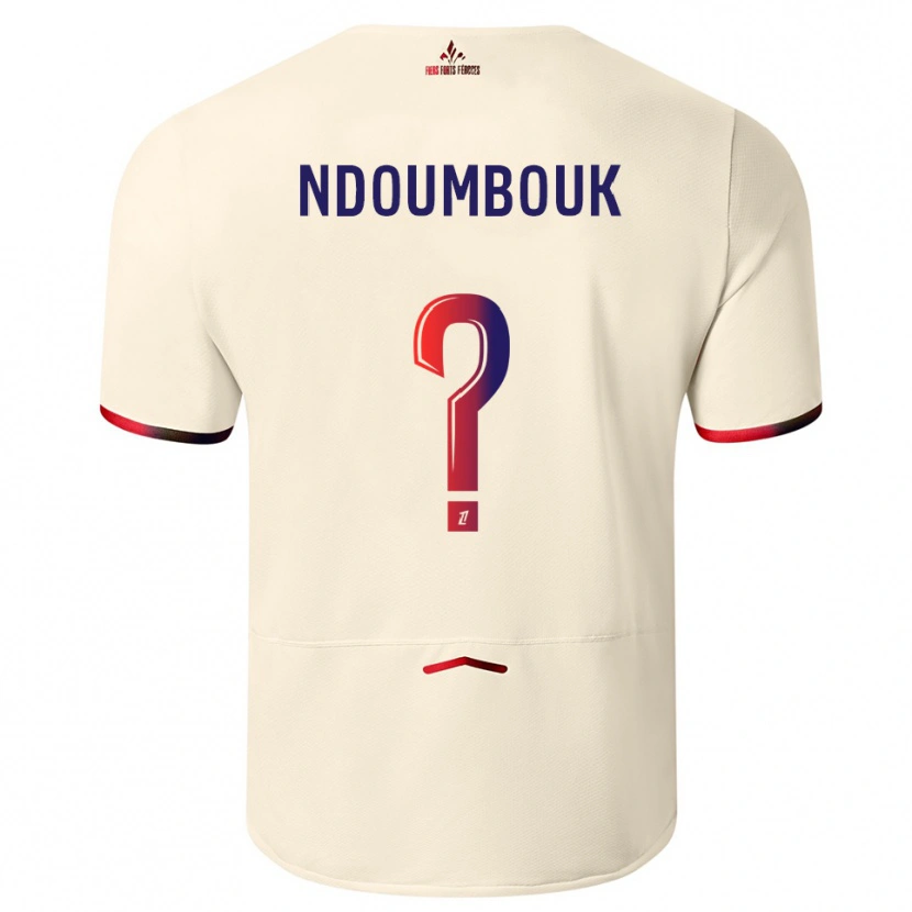 Danxen Kinder Marlyse Ngo Ndoumbouk #0 Cremeweiß Rot Auswärtstrikot Trikot 2025/26 T-Shirt