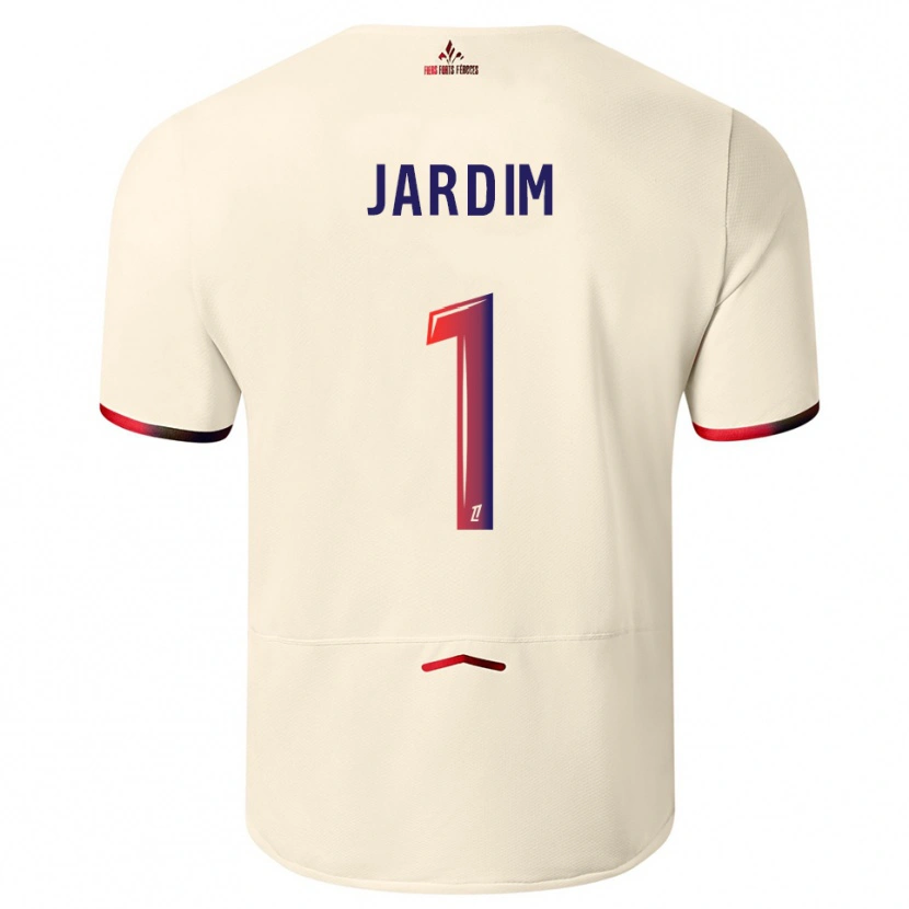 Danxen Kinder Leo Jardim #1 Cremeweiß Rot Auswärtstrikot Trikot 2025/26 T-Shirt