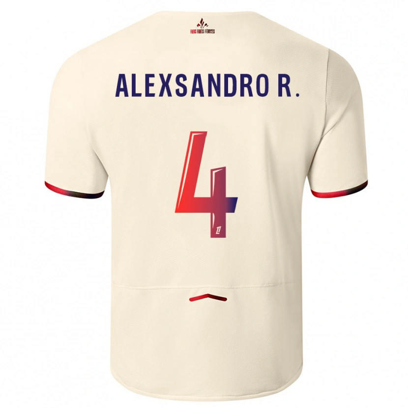 Danxen Kinder Alexsandro #4 Cremeweiß Rot Auswärtstrikot Trikot 2025/26 T-Shirt