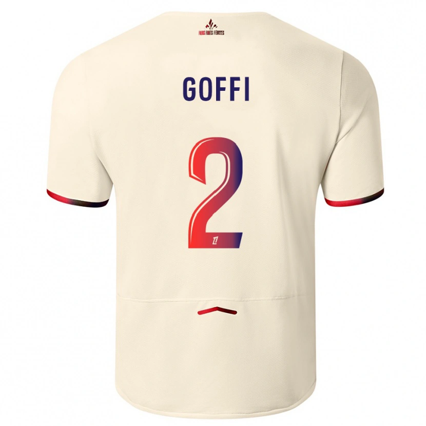 Danxen Kinder Maxima Goffi #2 Cremeweiß Rot Auswärtstrikot Trikot 2025/26 T-Shirt