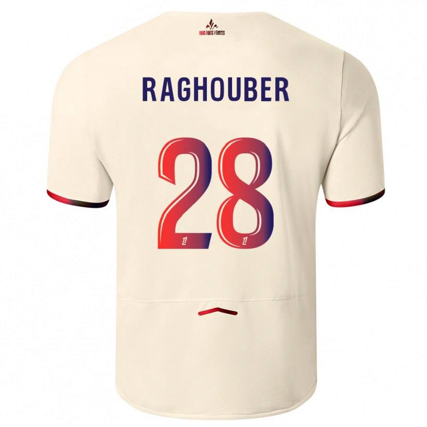 Danxen Kinder Ugo Raghouber #28 Cremeweiß Rot Auswärtstrikot Trikot 2025/26 T-Shirt