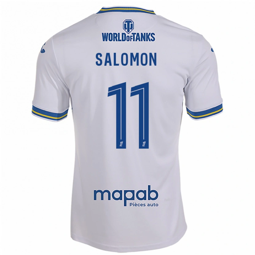 Danxen Kinder Enzo Salomon #11 Weiß Himmelblau Auswärtstrikot Trikot 2025/26 T-Shirt