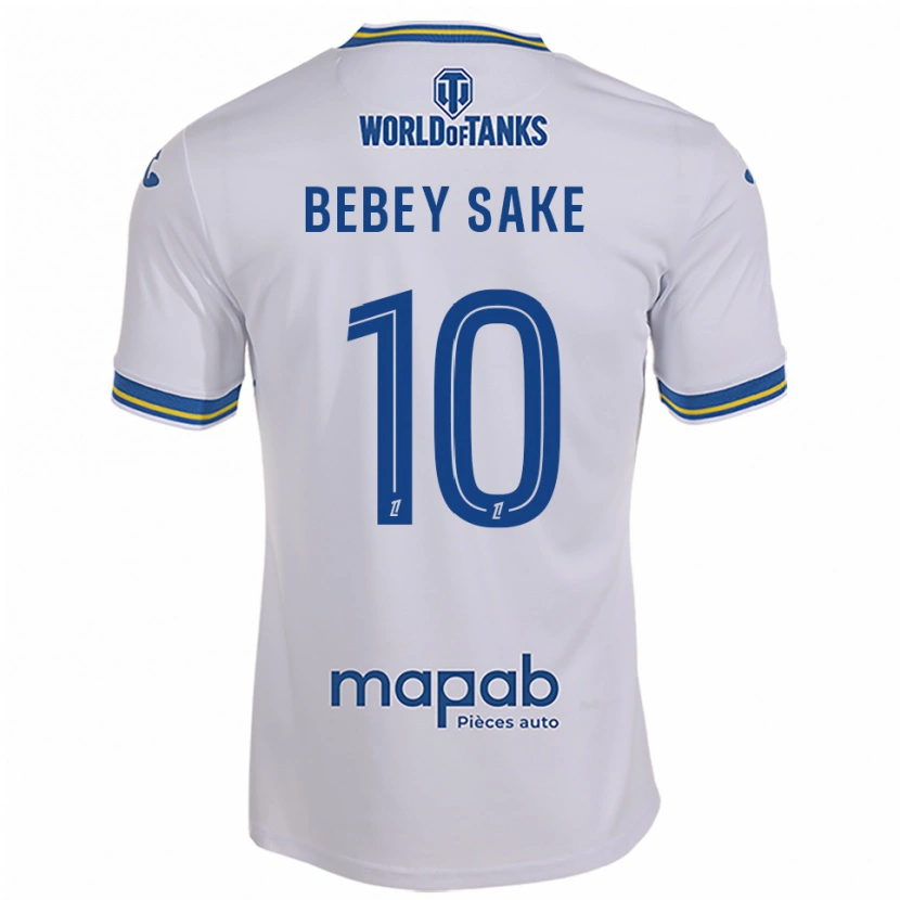 Danxen Kinder Mattéo Bebey Sake #10 Weiß Himmelblau Auswärtstrikot Trikot 2025/26 T-Shirt