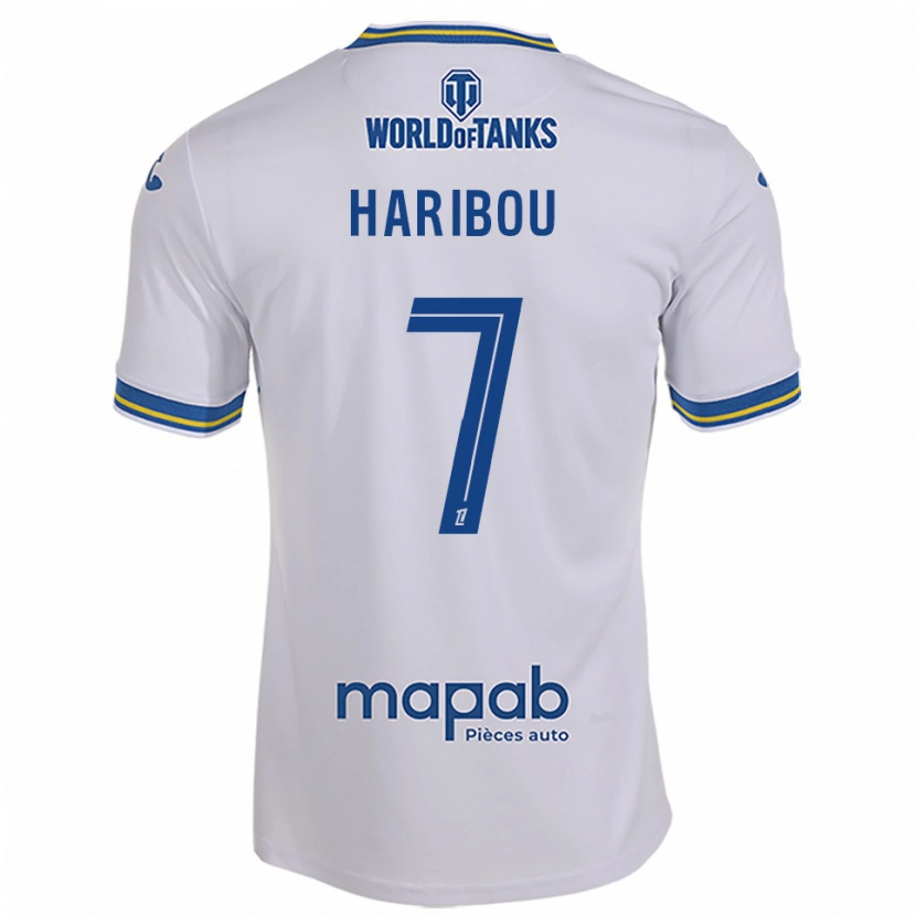 Danxen Kinder Samir Haribou #7 Weiß Himmelblau Auswärtstrikot Trikot 2025/26 T-Shirt