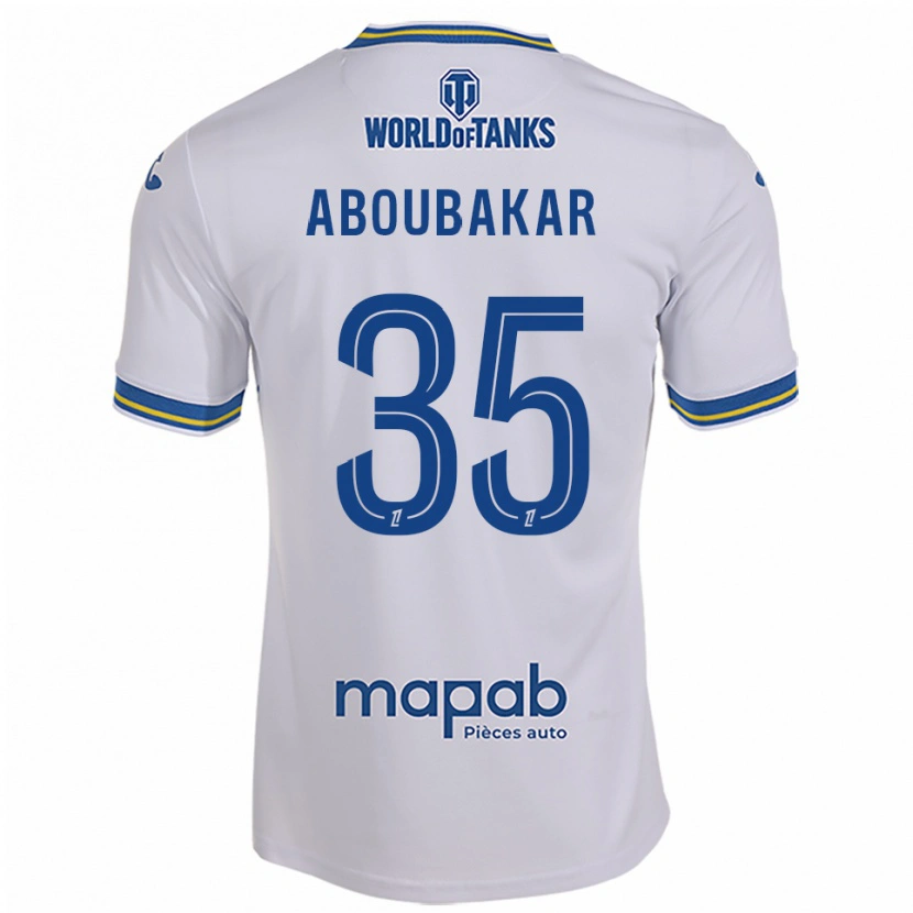 Danxen Kinder Siddick Aboubakar #35 Weiß Himmelblau Auswärtstrikot Trikot 2025/26 T-Shirt