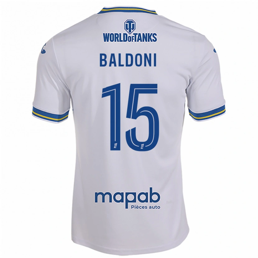 Danxen Kinder Sohan Baldoni #15 Weiß Himmelblau Auswärtstrikot Trikot 2025/26 T-Shirt