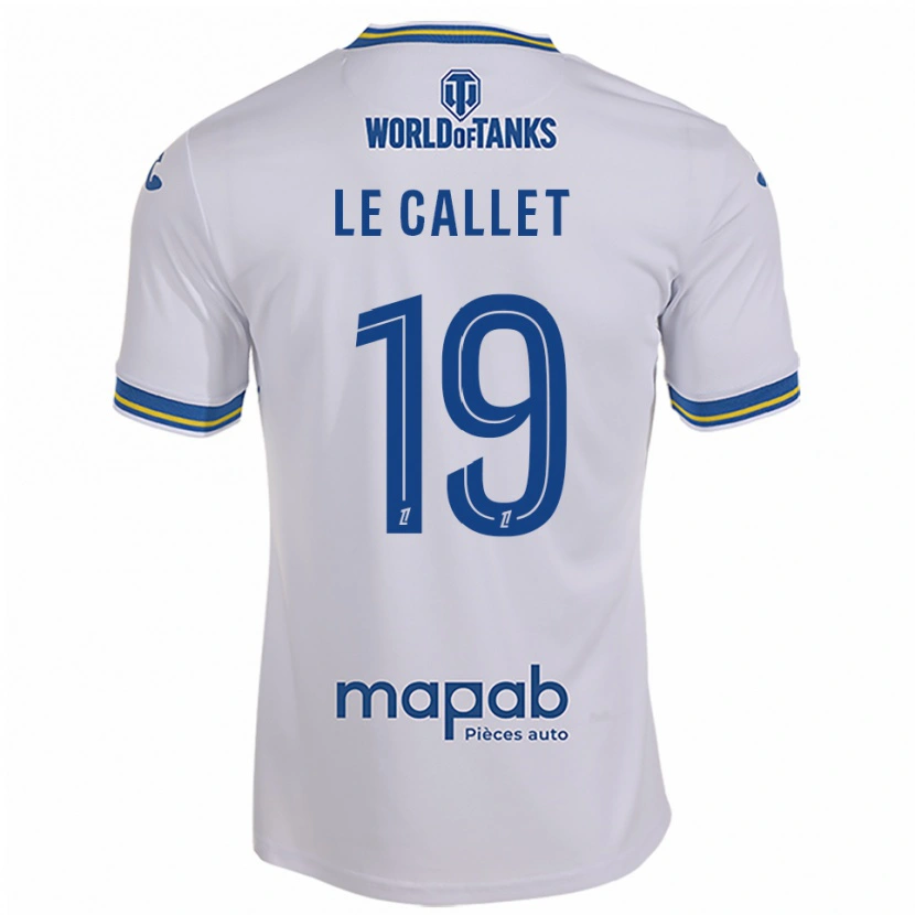 Danxen Kinder Tiago Le Callet #19 Weiß Himmelblau Auswärtstrikot Trikot 2025/26 T-Shirt