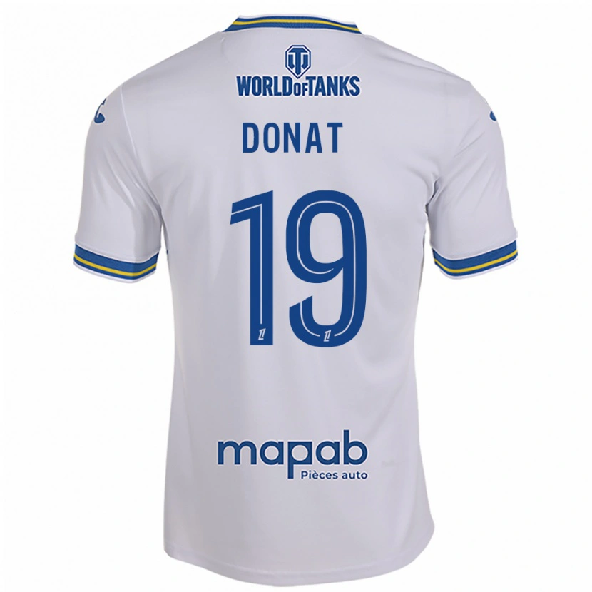 Danxen Kinder Noa Donat #19 Weiß Himmelblau Auswärtstrikot Trikot 2025/26 T-Shirt