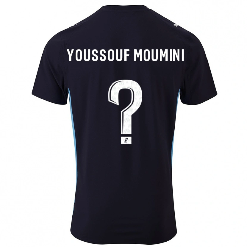 Danxen Kinder Yakine Youssouf Moumini #0 Schwarz Himmelblau Auswärtstrikot Trikot 2025/26 T-Shirt