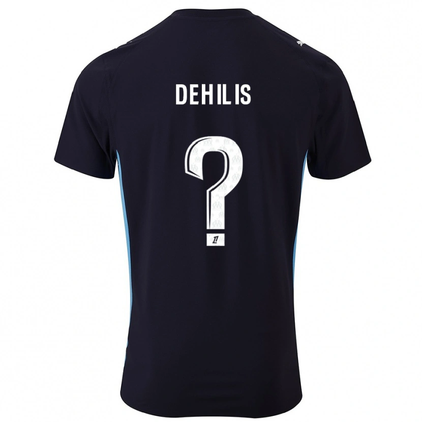 Danxen Kinder Rayan Dehilis #0 Schwarz Himmelblau Auswärtstrikot Trikot 2025/26 T-Shirt