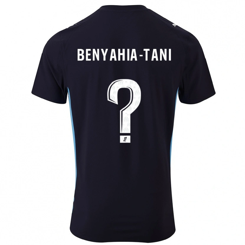 Danxen Kinder Aylan Benyahia-Tani #0 Schwarz Himmelblau Auswärtstrikot Trikot 2025/26 T-Shirt