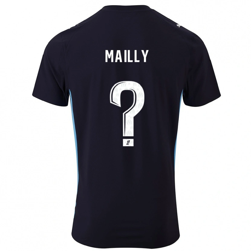 Danxen Kinder Evan Mailly #0 Schwarz Himmelblau Auswärtstrikot Trikot 2025/26 T-Shirt