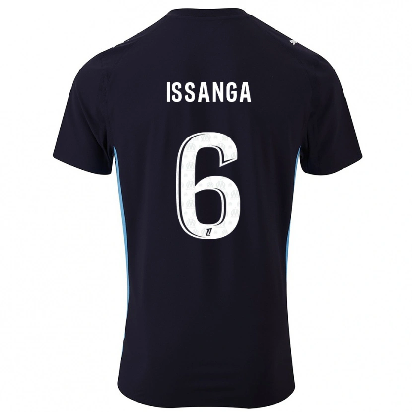 Danxen Kinder Alexandre Issanga #6 Schwarz Himmelblau Auswärtstrikot Trikot 2025/26 T-Shirt