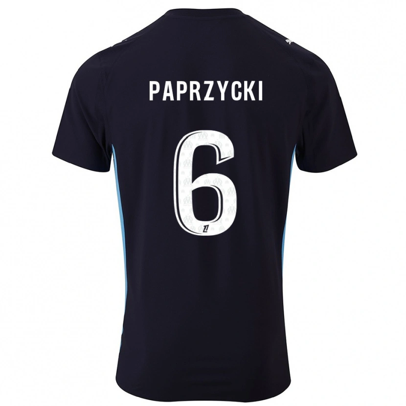 Danxen Kinder Aurore Paprzycki #6 Schwarz Himmelblau Auswärtstrikot Trikot 2025/26 T-Shirt