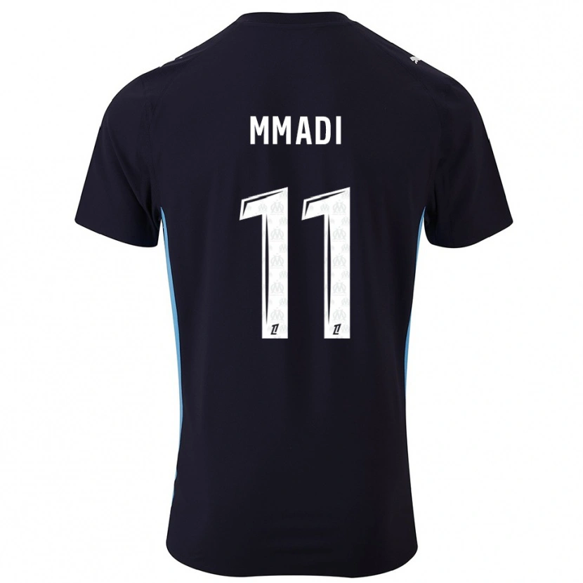 Danxen Kinder Tadjidine Mmadi #11 Schwarz Himmelblau Auswärtstrikot Trikot 2025/26 T-Shirt