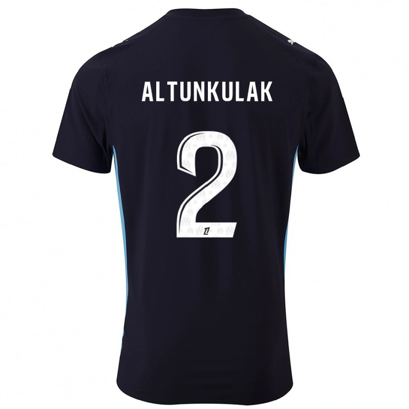 Danxen Kinder Selen Altunkulak #2 Schwarz Himmelblau Auswärtstrikot Trikot 2025/26 T-Shirt