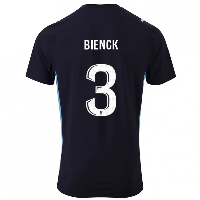 Danxen Kinder Felix Bienck #3 Schwarz Himmelblau Auswärtstrikot Trikot 2025/26 T-Shirt