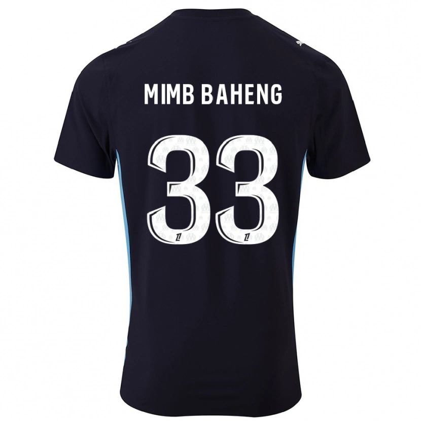 Danxen Kinder Rony Mimb Baheng #33 Schwarz Himmelblau Auswärtstrikot Trikot 2025/26 T-Shirt