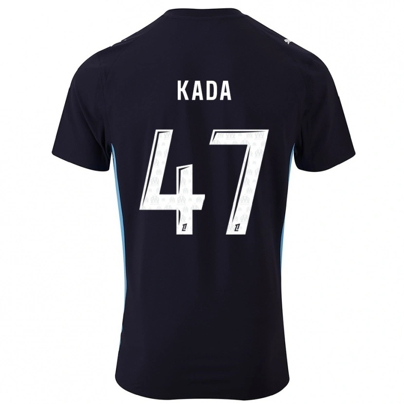 Danxen Kinder Joakim Kada #47 Schwarz Himmelblau Auswärtstrikot Trikot 2025/26 T-Shirt